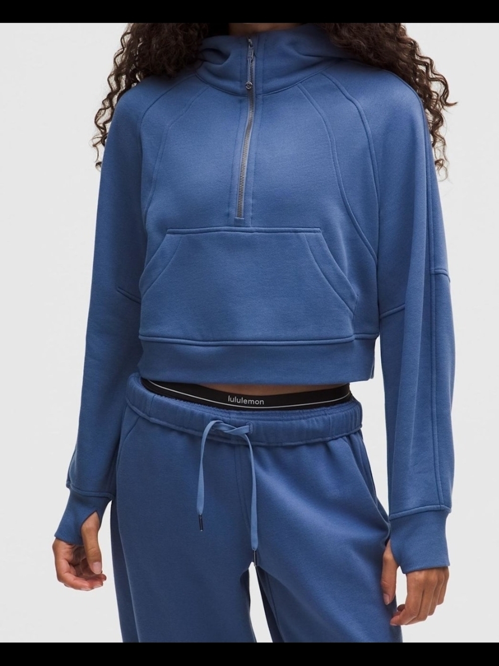 lululemon Brillian Blue Half-Zip Scuba